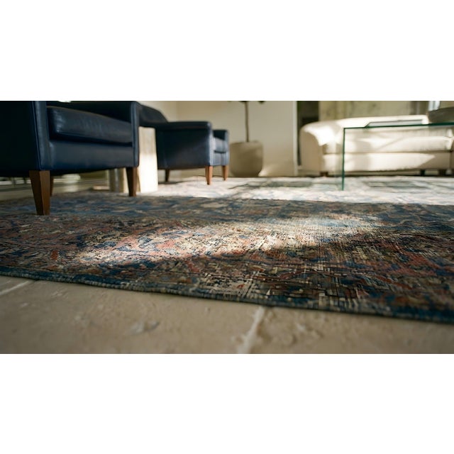 Soft Neutral Earth Tone Colored Allover-Floral Design Khorassan Style Antique Persian Moud Rug For Sale - Image 15 of 15