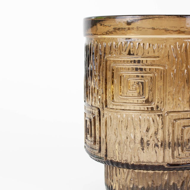 Vintage Portuguese Brown Glass Ice Bucket, 1970s For Sale - Image 9 of 17