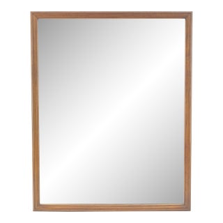 American Walnut 40x52" Rectangle Wall Mirror Mitn For Sale