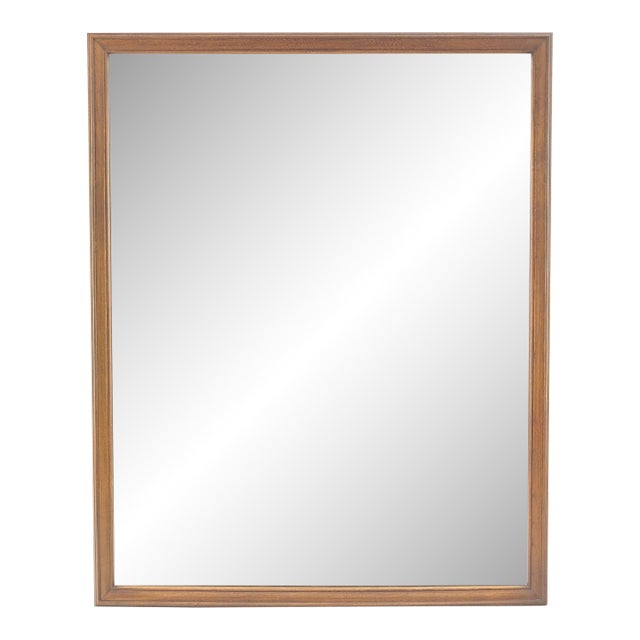 American Walnut 40x52" Rectangle Wall Mirror Mitn For Sale