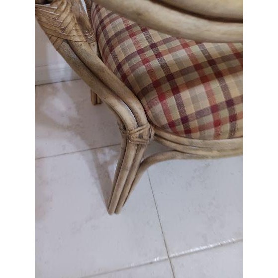 Bamboo Rattan Dining Armchair Metal Accents Set of 4 Style: Traditional Color: Tan Dimensions: 24" W x 38" H x 22" D x arm...
