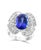 5.38 Carat Oval Tanzanite and Diamond Ring 18 Karat White Gold, Estate For Sale - Image 11 of 18