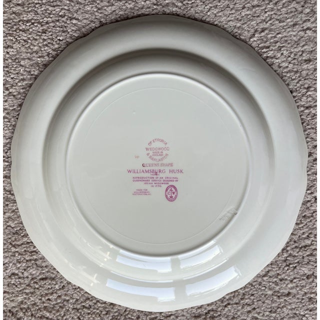English Vintage Wedgwood Creamware-10 Place-Settings-68 Pieces-"Williamsburg Husk" For Sale - Image 3 of 12