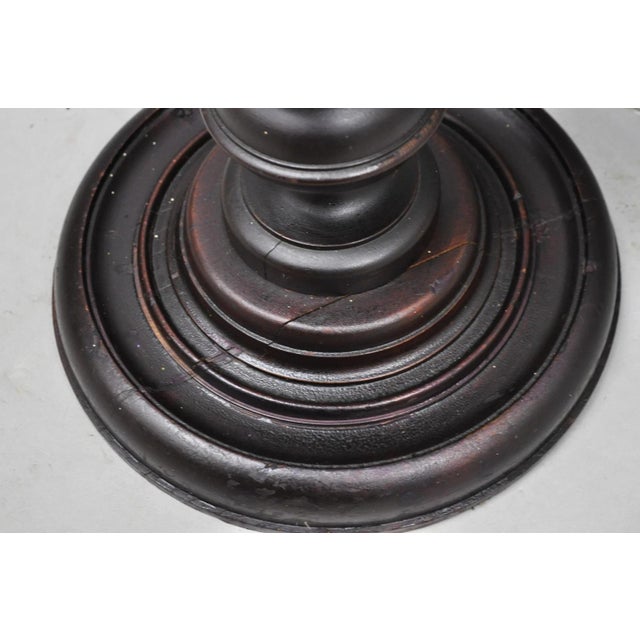 Brown Antique French Renaissance Maiden Bust Column Mahogany Pedestal Plant Stand For Sale - Image 8 of 13