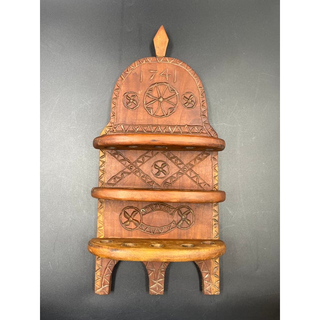 Dated 1741 Fruitwood Spoon Rack For Sale - Image 11 of 12