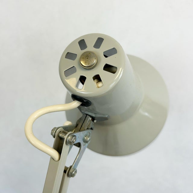 Mid-Century Modern Adjustable Grey Architect's Desk Lamp, 1970s For Sale - Image 3 of 7