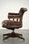1990s English Cowhide Chesterfield Swivel and Tilt Button Office Chair For Sale - Image 5 of 16