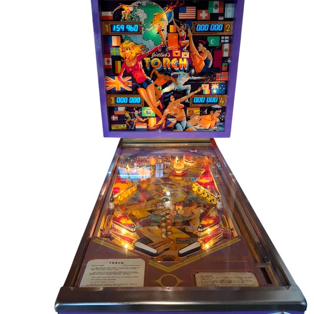 1980s Flipper Torch Pinball Machine, 1980 For Sale - Image 5 of 8