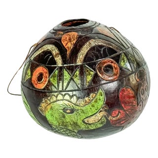 Decorative Bowl with Primitive Decorations, France, 1960 For Sale