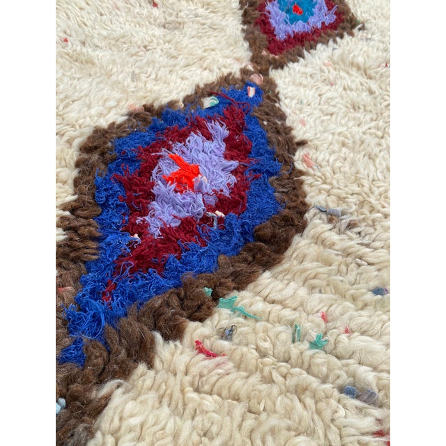 African Azilal Vintage Wool Rug For Sale - Image 3 of 10