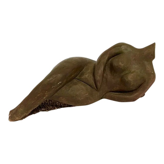 Mid 20th Century Modern Abstract Reclining Female Nude Sculpture For Sale