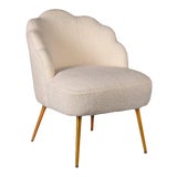 Image of Kayla Boucle White Side Chair For Sale