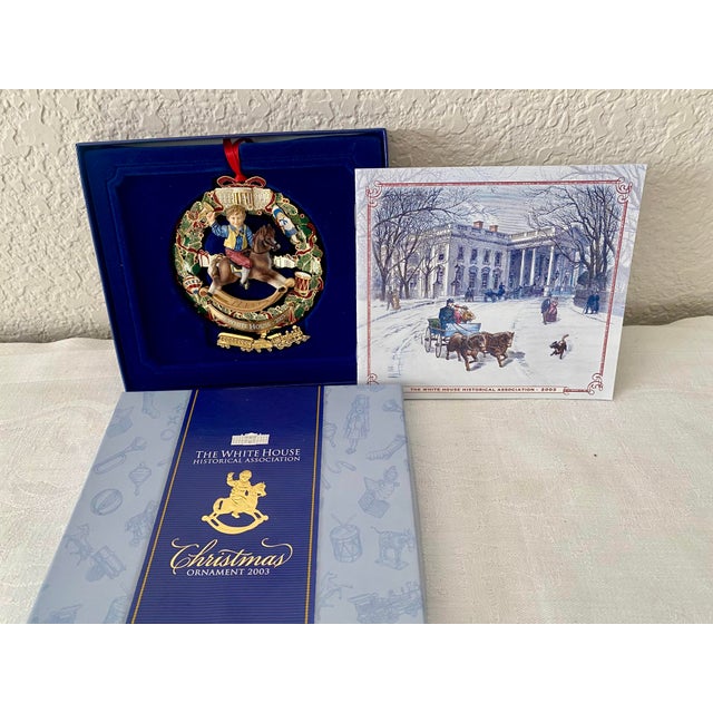 Vintage the Official 2003 White House Christmas Ornament, beautifully crafted by the White House Historical Association....