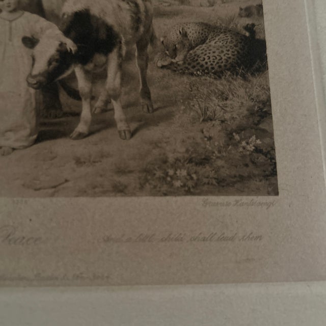 1896 Print “Peace” a Little Child Shall Lead Them by William Strutt For Sale - Image 4 of 7