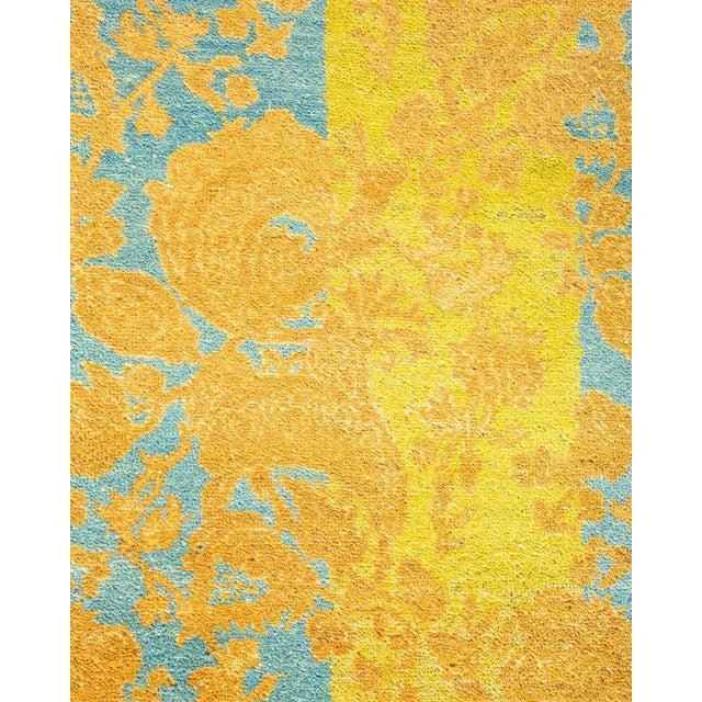 Traditional Mogul Collection Hand-Knotted Area Rug - Green 8' 3" x 10' 4" For Sale - Image 3 of 9