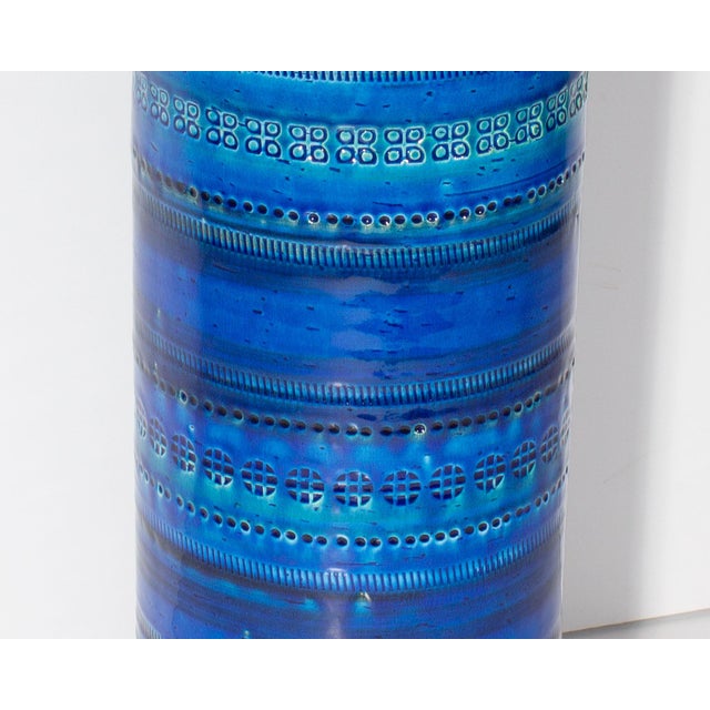 Crate & Barrel Rimini Blue Crate & Barrel Ceramic Vase Designed by Bitossi For Sale - Image 4 of 8