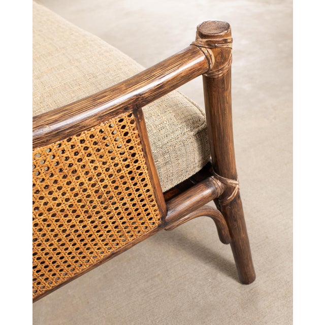 McGuire Organic Modern Rattan Double-Cane Panel Sofa Settee For Sale - Image 14 of 18