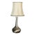 2000s Modern Silver Table Lamp With Cream Shade For Sale