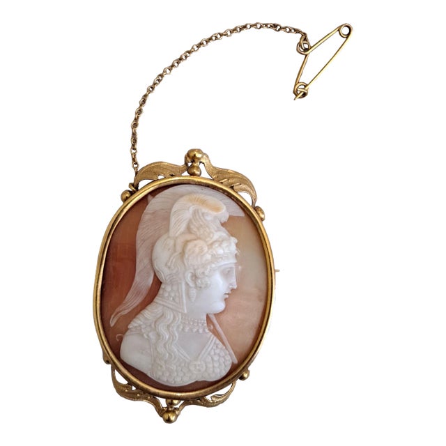 19th Century Hand-Carved Soldier Cameo For Sale