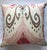 Contemporary Pink & Brown Ikat Cotton Down Filled Pillows - A Pair For Sale - Image 3 of 9