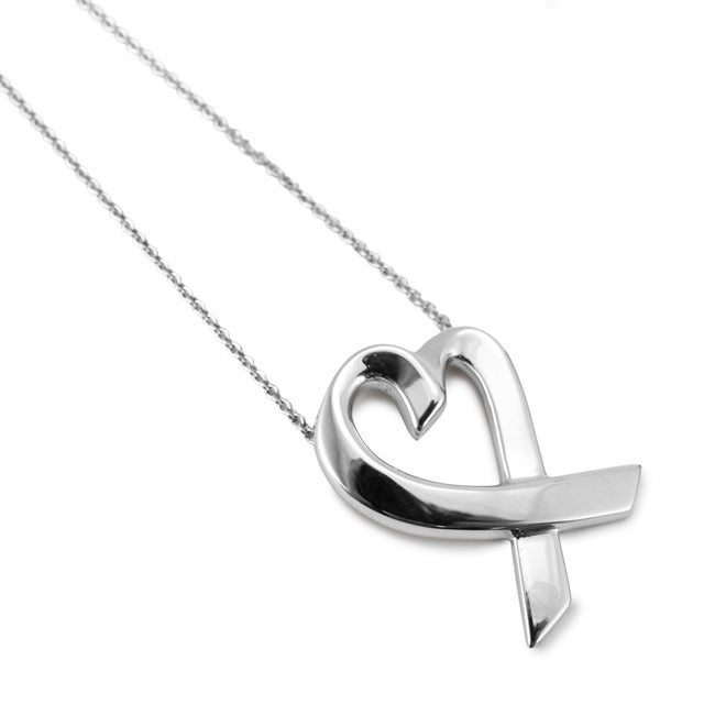 Modern Tiffany & Co. Paloma Picasso Loving Heart Sterling Silver Pendent Necklace For Sale - Image 3 of 10