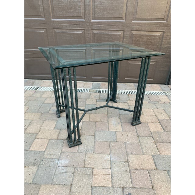 1970s Jean Michel Walmotte French Iron Dining Table For Sale - Image 5 of 6