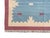 Handmade Cotton Vegetable Dyed Rug, Sky Blue and Pink Geometric Dhurrie-8'x10' For Sale - Image 12 of 13