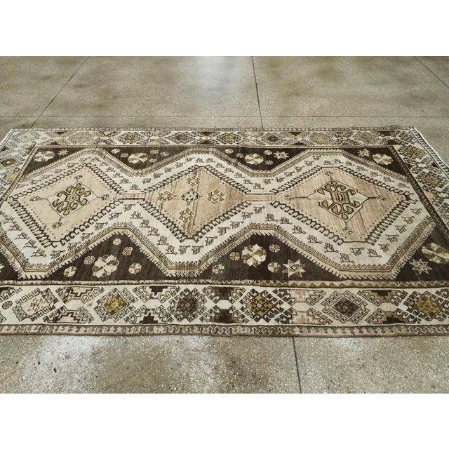 Chocolate Galerie Shabab Collection Mid-20th Century Persian Malayer Rug For Sale - Image 8 of 10