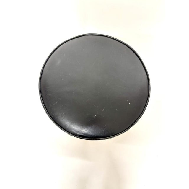 1960s Oak and Leather Stool from Luxus, 1960s For Sale - Image 5 of 8