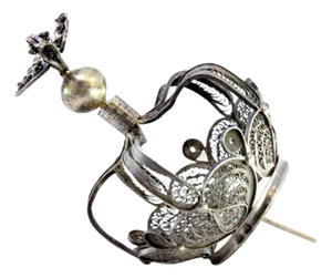 Filigree Silver Crown Alluding to the Holy Spirit