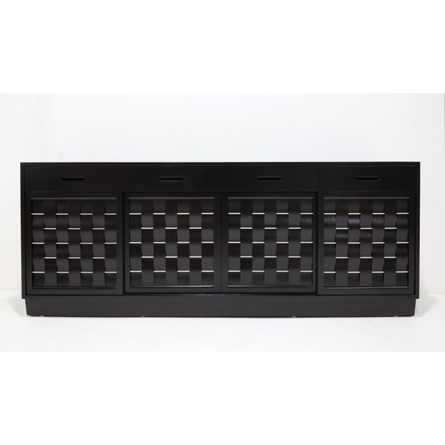 Coffee Basket Weave Sideboard by Edward Wormley for Dunbar in Mahogany, C. 1960s For Sale - Image 8 of 14
