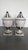 Italian ceramic hand-painted apothecary jars, set of two with lids