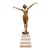 French Signed Bronze Female Nude on White Marble Base, Circa 1920–1940 For Sale