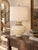 Late 20th Century Sculptural Shell Urn Table Lamp With Ivory Linen Drum Shade For Sale - Image 4 of 6