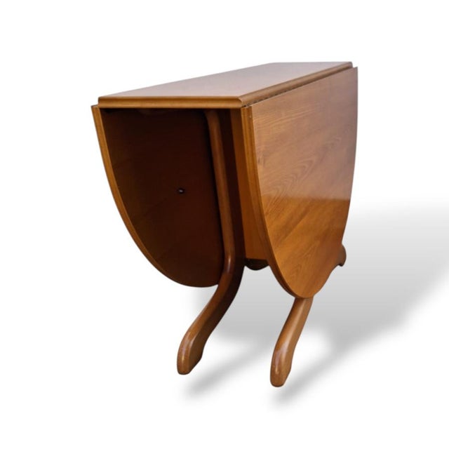 Mid-Century Modern Mid-Century Oval Drop Leaf Gateleg Dining Table in Teak from Morris of Glasgow, 1970s For Sale - Image 3 of 7