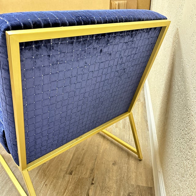 Contemporary Velvet Chair For Sale - Image 4 of 5