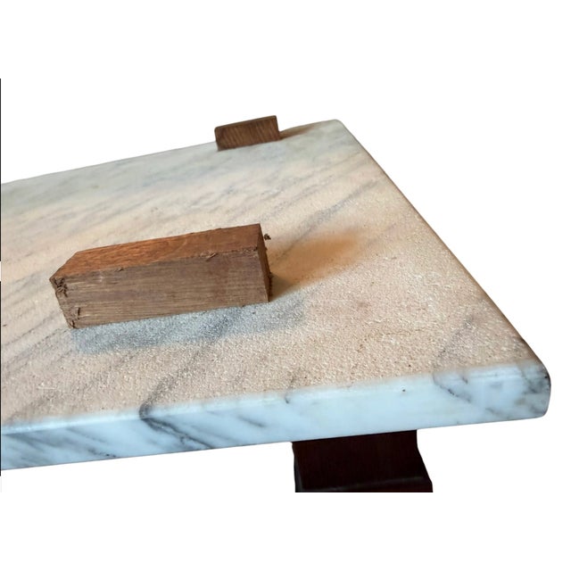 Early 20th C. French Mahogany Neoclassical & Marble Coffee Table For Sale - Image 14 of 18