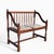 Vintage Spindle Back Wood Settee With Floral Cushions For Sale In Los Angeles - Image 6 of 16