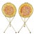 Italian Gold Gilt Folding Mosaic Side Drink Tables 1960s Pair For Sale