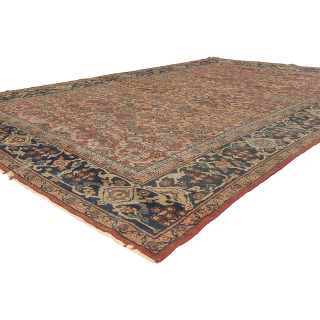 77572 Antique Persian Mahal Rug, 08'02 x 11'08. The Sovereign Garden: An Antique Persian Mahal Masterpiece of Botanical...