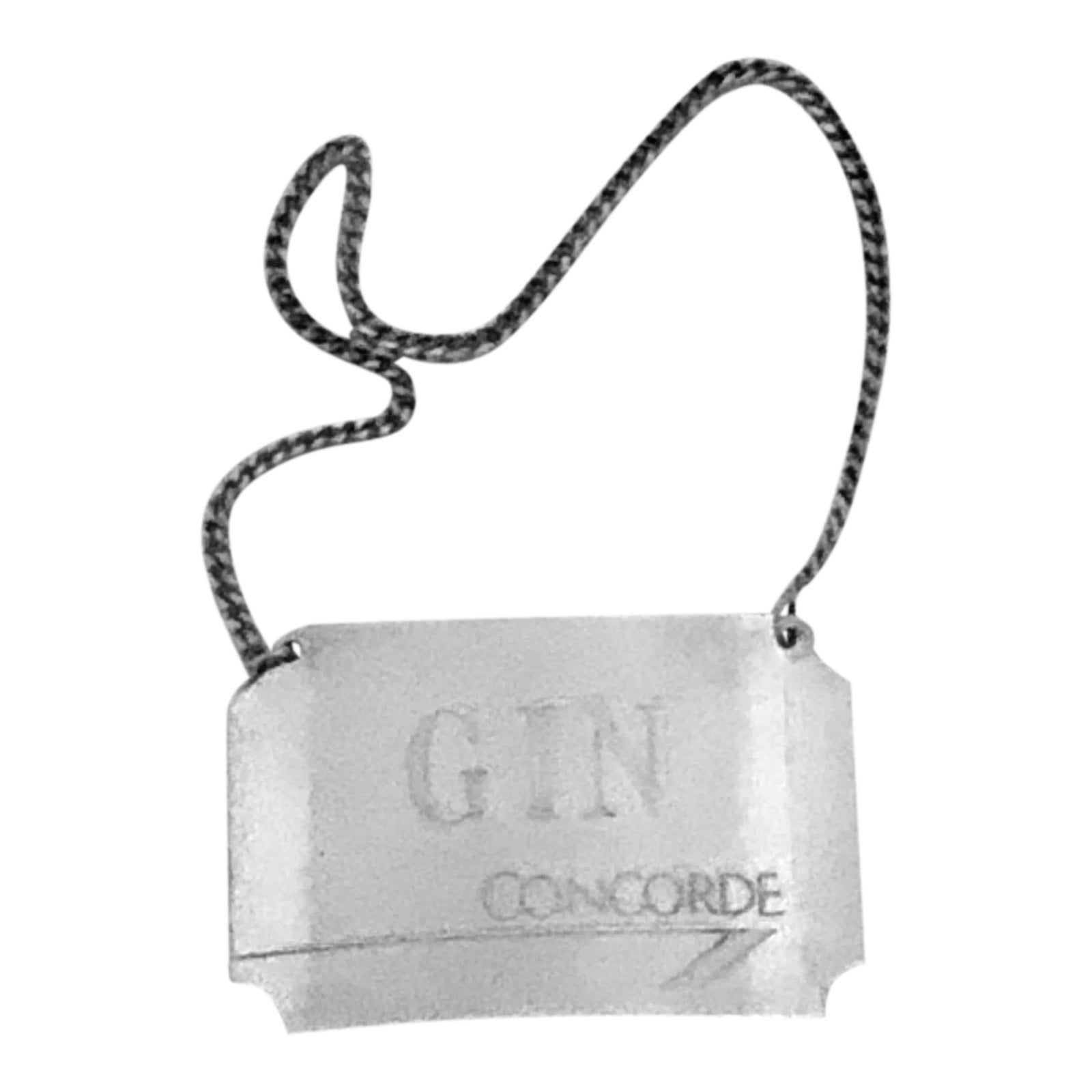 1986 Concorde British Airways Sterling Silver Gin Decanter Bottle Label Chairish