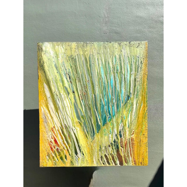 Vintage Original Abstract Oil Painting on Canvas For Sale In West Palm - Image 6 of 18