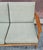 Wood Two-Piece Mid-Century Teak Sofa With New Sage Green Upholstery For Sale - Image 7 of 11