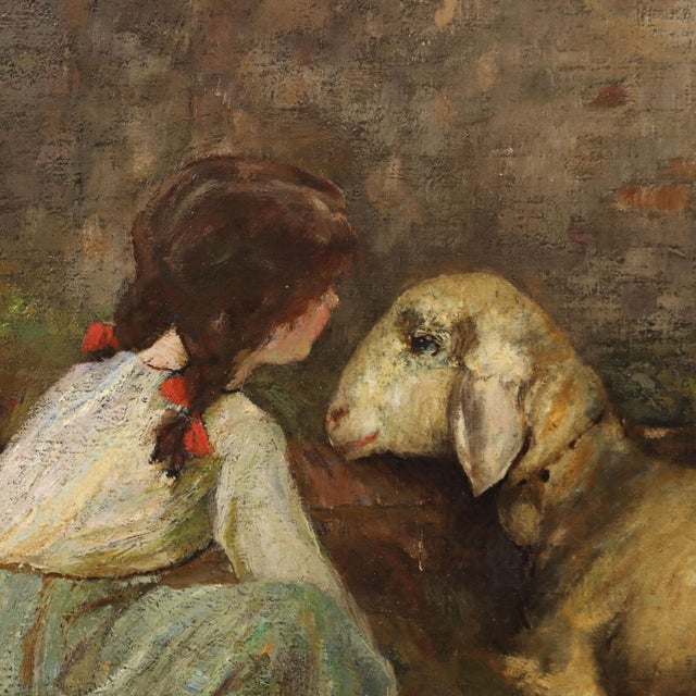 Cesare Laurenti, Rural Scene, Oil on Canvas, Framed For Sale - Image 4 of 12