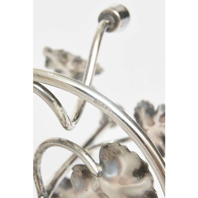 Silver Plate Floral Leaf Candle Stick Holder, Four Candles For Sale In Miami - Image 6 of 8