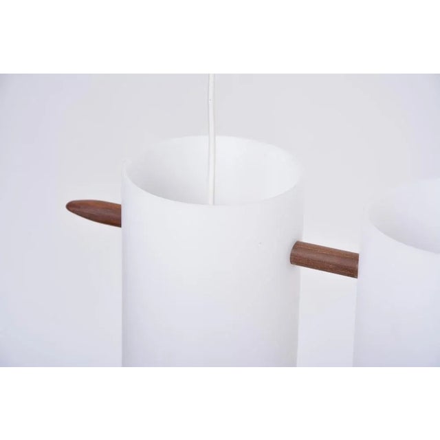 White Mid-Century Modern Swedish Pendant Lamp by Uno & Östen Kristiansson for Luxus, 1960s For Sale - Image 8 of 13