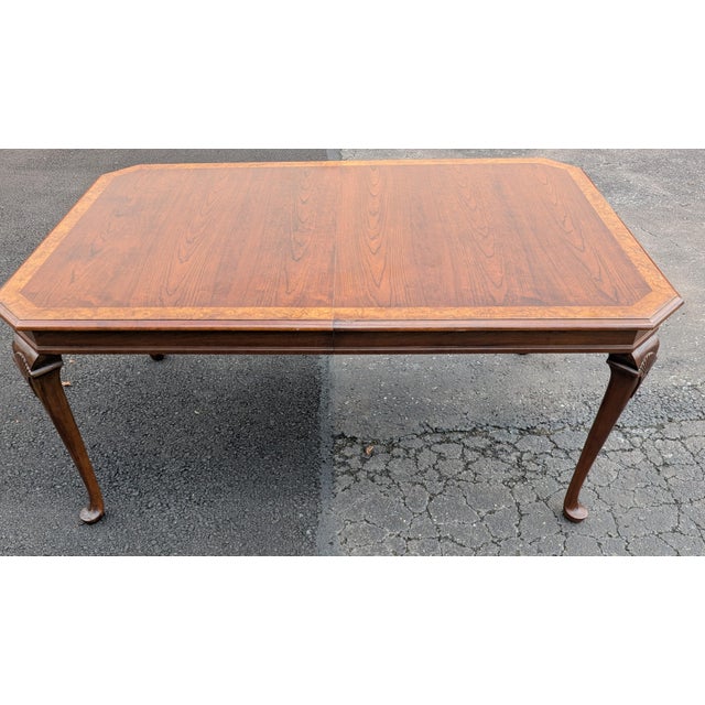 Vintage Pennsylvania House Cherry & Burlwood Dining Table 1 Leaf For Sale - Image 9 of 18