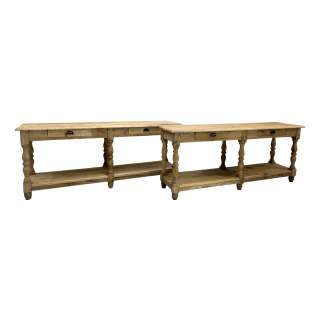 Drapers Tables with Drawers, 2010s, Set of 2 For Sale