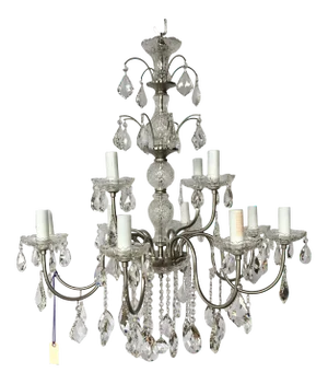 Crystal Chandelier Pewter Finish