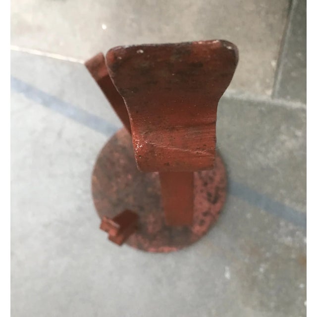 Mid-Century Metal Crane Bird Sculpture For Sale - Image 10 of 18